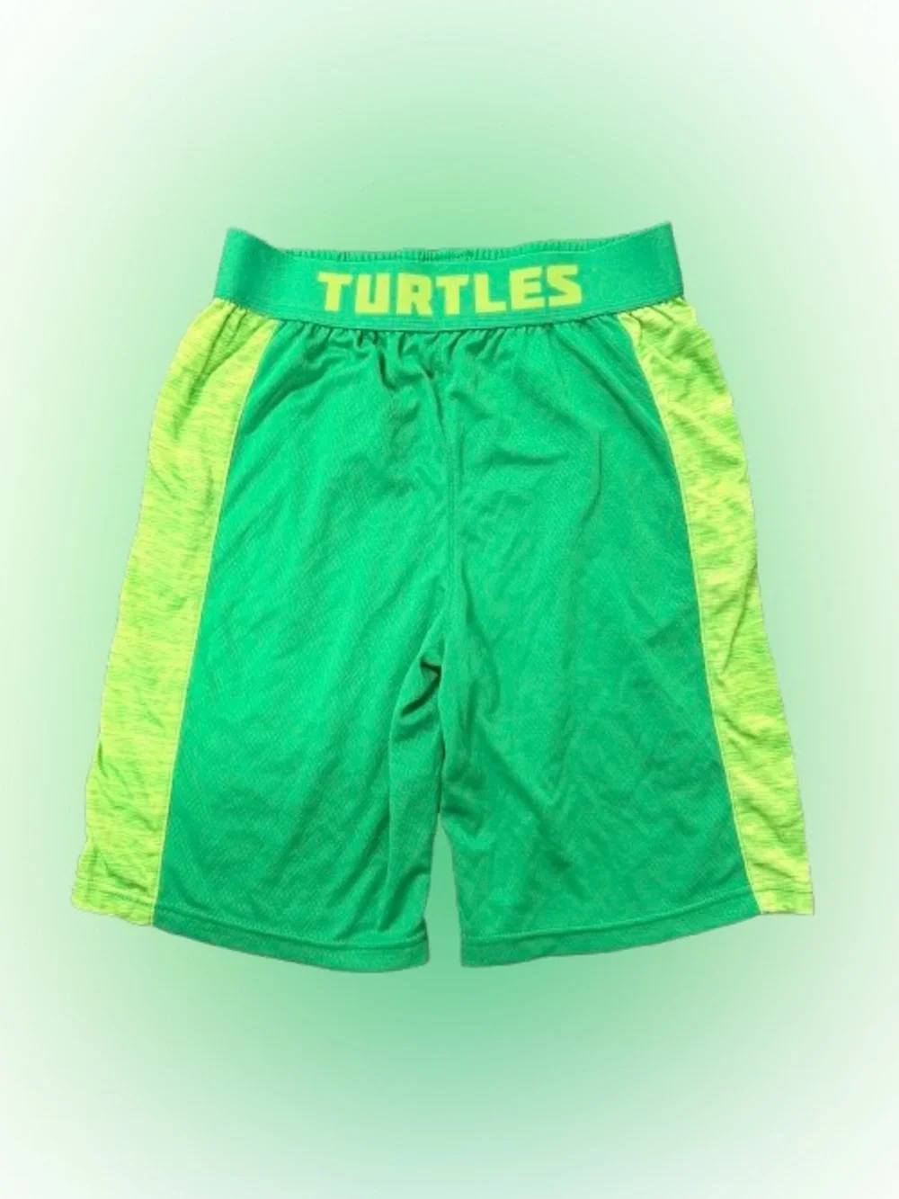 Nickelodeon TMNT Athletic Shorts Boys 10/12 Ninja Turtles Green
